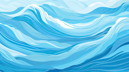 Lively ocean waves in aqua cerulean and turquoise.