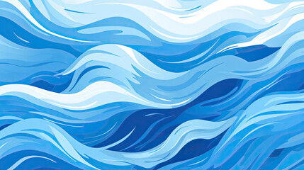 Fototapeta premium Vivid ocean waves in blue