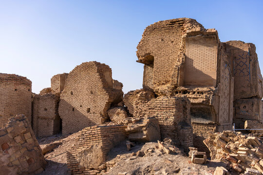15th Century Ruins of Seyit Jamaletdin Mosque in Turkmenistan. Ruins are in the location of the medieval city of Anau.