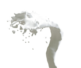 milk or white liquid splash. 3d rendering.