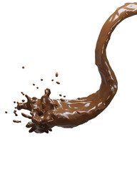 Chocolate wave splashes