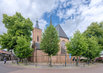 Fototapeta na wymiar Hervormde kerk in Scherpenzeel, Gelderland province, The Netherlands