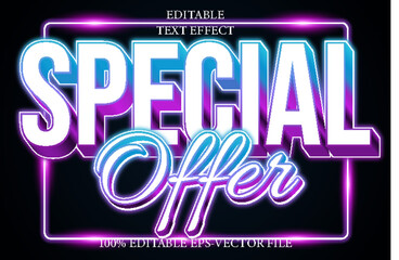 Special Offer Editable 3D Neon Style