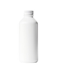 White Plastic Bottle - Isolated Design Blank Template for Milk, transparent background, png