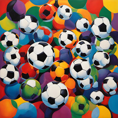 Soccer ball collection graphics