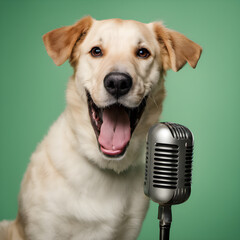 dog singing