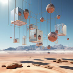 Geometric Mirage in Desert Sky