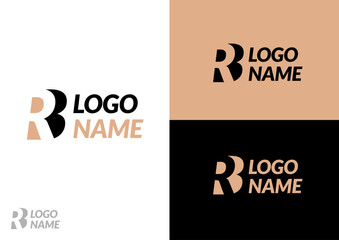 Vector RB logo design concept