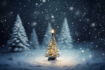 led lamp aligned as christmas tree.