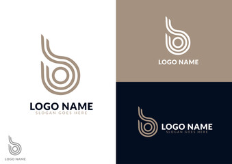 Vector letter b logo design concept