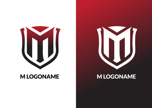 Vector m shield logo design
