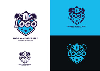 Vector football and cheering logo