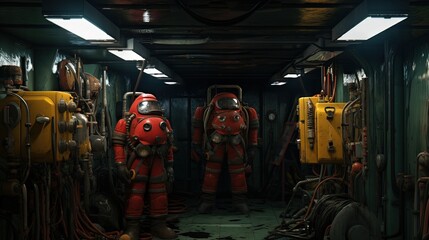 Fototapeta premium Worker operating room. AI generated art illustration.