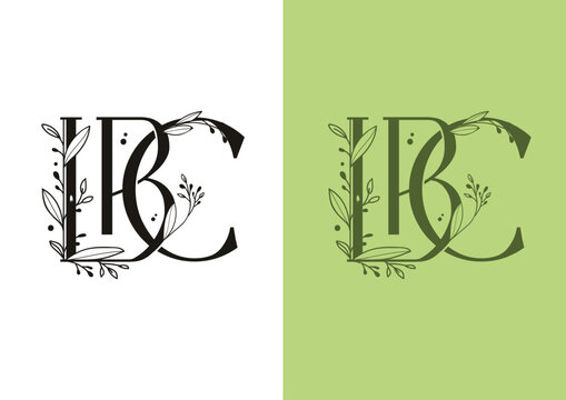Vector LBC floral logo design