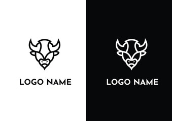 Vector outline bison logo design © Manase