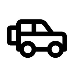road trip car line icon