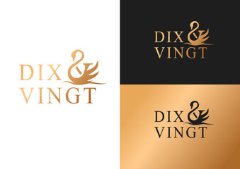 Vector swan logo design