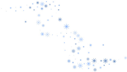 Fototapeta premium Christmas background. Blue delicate snowflakes on a white background. New Year's holiday design