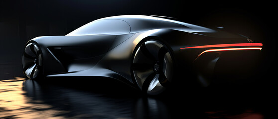 A future electric sports sedan car