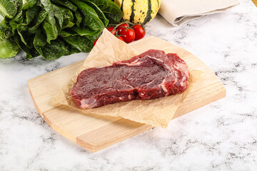 Raw rib eye beef premium steak