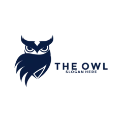 Fototapete Rund Simple and Modern owl Logo for company, business, community, team, etc. © Febrian