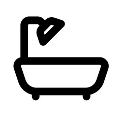 bathroom line icon