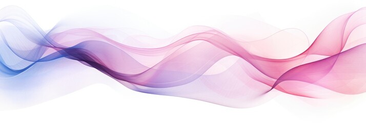 Watercolor style abstraction of razvnotsvetnye wavy and curved lines of bright colors on a white background. Banner