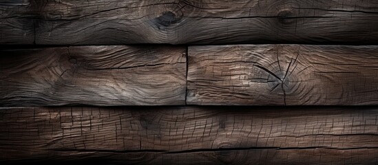 Aged wooden planks with knots, background