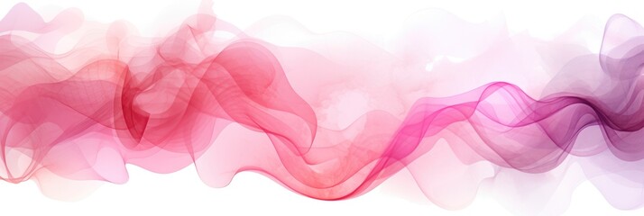 Watercolor style abstraction of razvnotsvetnye wavy and curved lines of bright colors on a white background. Banner