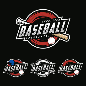Badges set of baseball team. Baseball logo, emblem set collection, design template