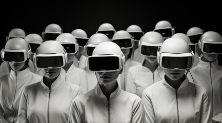A fearless sisterhood ready for any challenge, their crisp white helmets and goggles a symbol of unity and determination