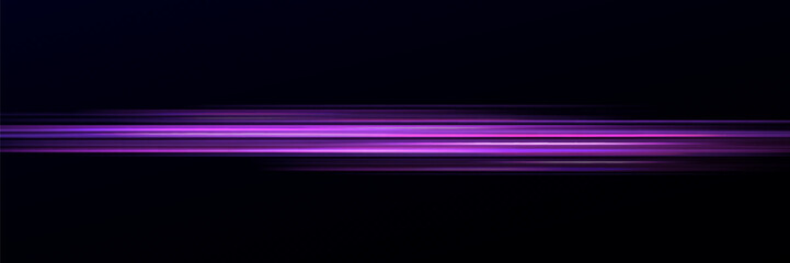 Horizontal neon lines.Blue speed lines.Motion light effect.Vector. red	