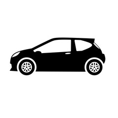 Hatchback car icon vector. Crossover car silhouette for icon, symbol or sign. Hatchback car graphic resource for transportation or automotive