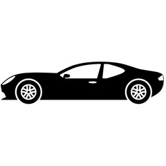 Sport car icon vector. Sport race car silhouette for icon, symbol or sign. Fast sport car graphic resource for transportation or automotive