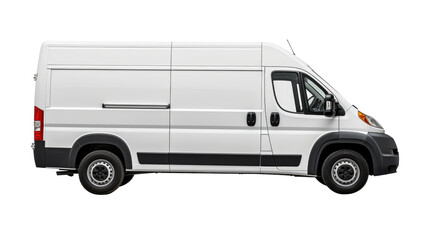 Fototapeta premium White Cargo Van on Transparent Background for Shipping, png 