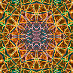 square format format vivid gold green and turquoise