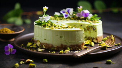 Avocado and lime cheesecake