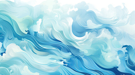 Dynamic royal blue ocean waves lively wave pattern backdrop