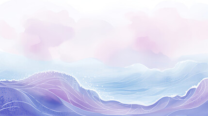 Lavender and periwinkle waves dynamic web or mobile banner