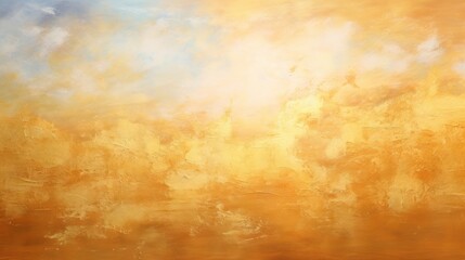 Acrylic paint of sunset with gold color.