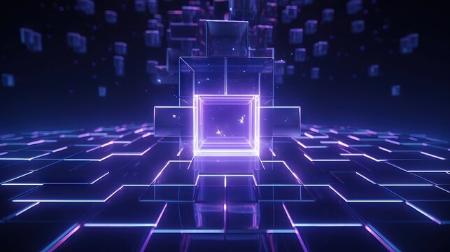 Abstract background with stars. AI generated art illustration.