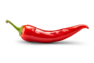 Foto auf Acrylglas Red hot chili pepper cut out. Generative AI © chones