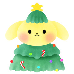 christmas decoration rabbit in mascot