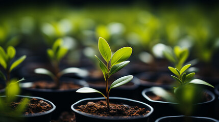 Background of plant shoots