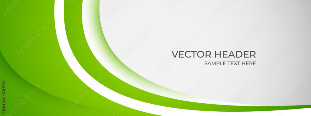 Sticker modern green banner background. graphic design banner pattern background template with dynamic wave 