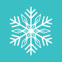 Snowflake Icon Winter Weather Season Clip Art Vector Illustration