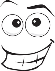 cartoon character happy facial expression