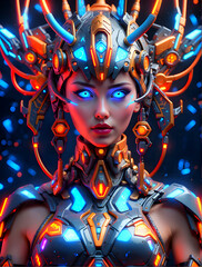Fototapeta premium 3d surreal design with ultra details, colorful generative art, shiny colors with HDR, surreal painting art