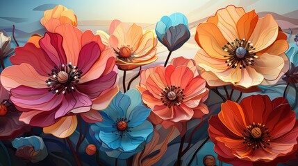 Obraz premium 3d flower background