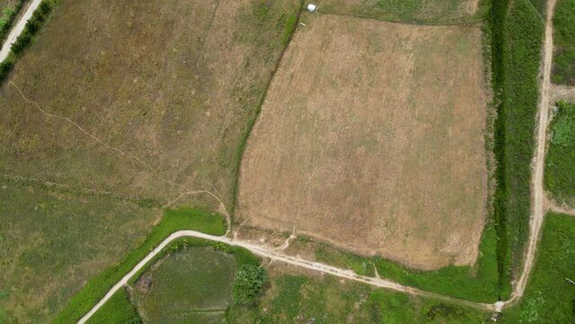 Farming land left untouched and barren